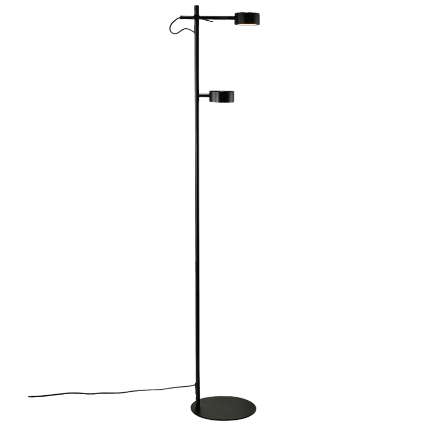 Nordlux Černá kovová stojací lampa Clyde 138 cm Nordlux