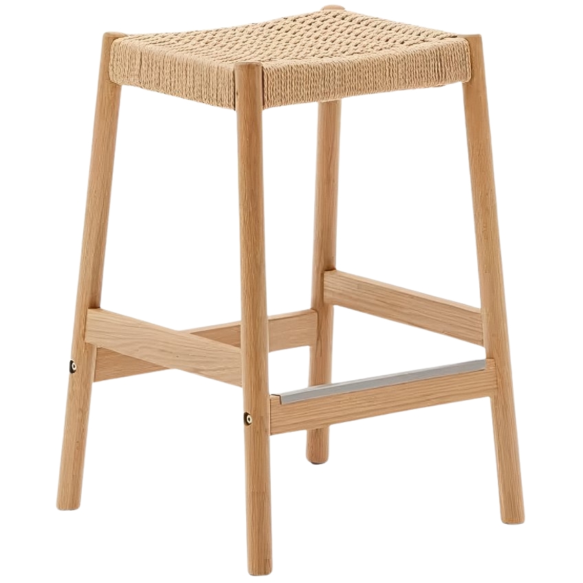 Dubová barová židle Kave Home Yalia s výpletem 66 cm Kave Home