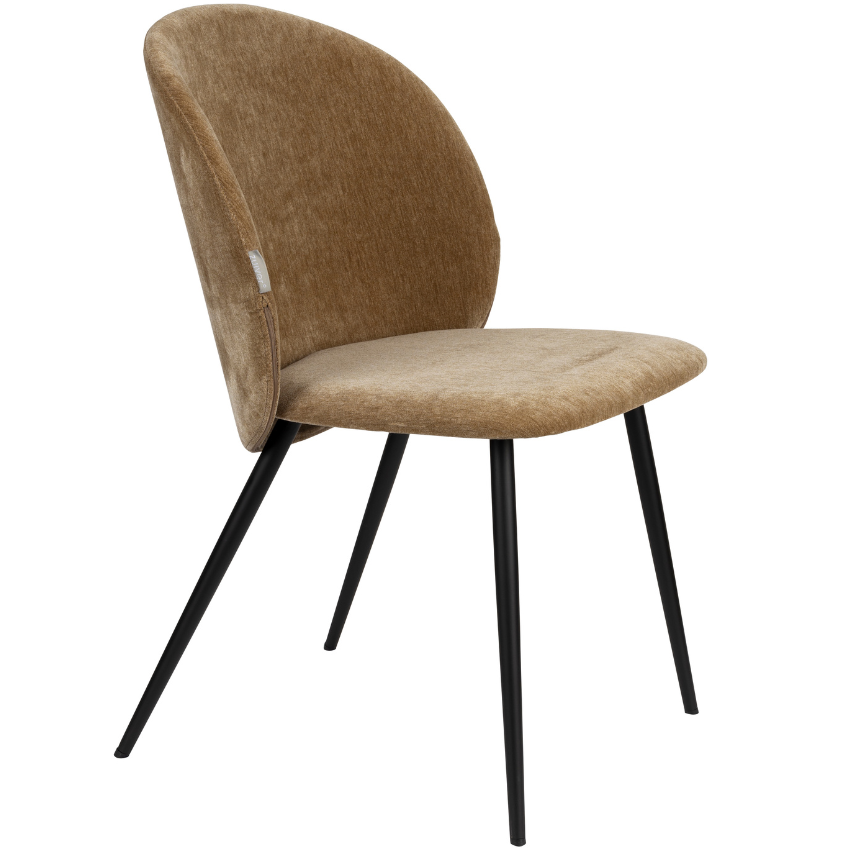 Hnědá čalouněná jídelní židle ZUIVER COZY Zuiver