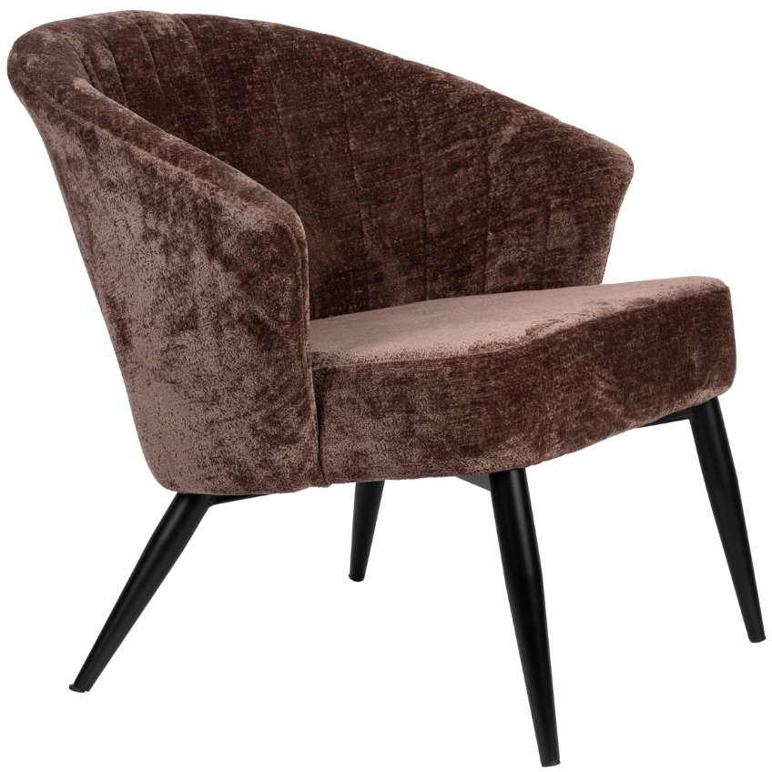 Fialové čalouněné lounge křeslo DUTCHBONE GEORGIA Dutchbone