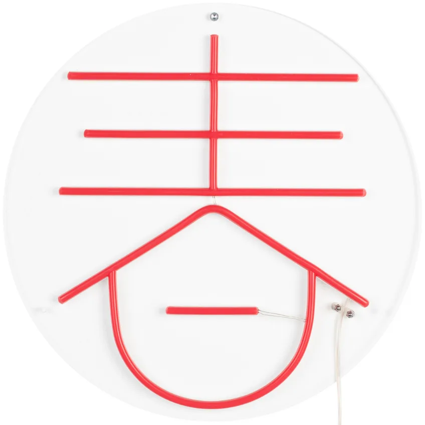 Červená nástěnná LED dekorace DUTCHBONE SPRING 35 cm