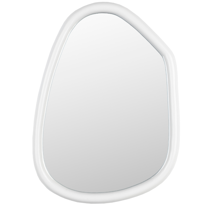 Bílé dřevěné zrcadlo ZUIVER LOOKS 67 x 49 cm Zuiver