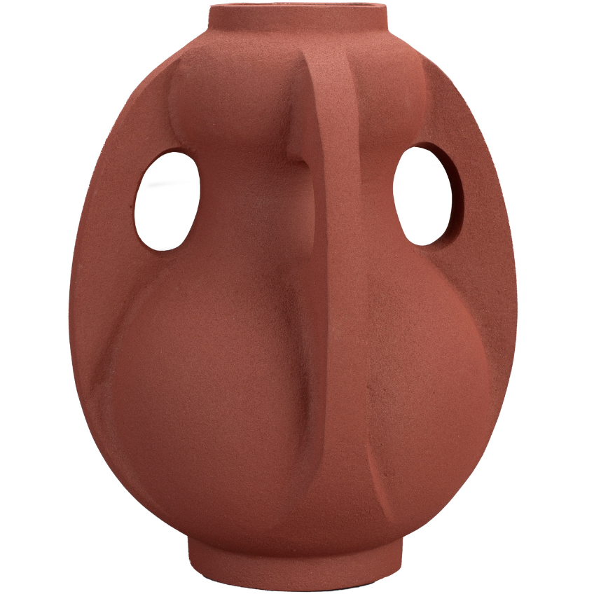 Terakotově červená hliníková váza DUTCHBONE THIAGO 23 cm Dutchbone