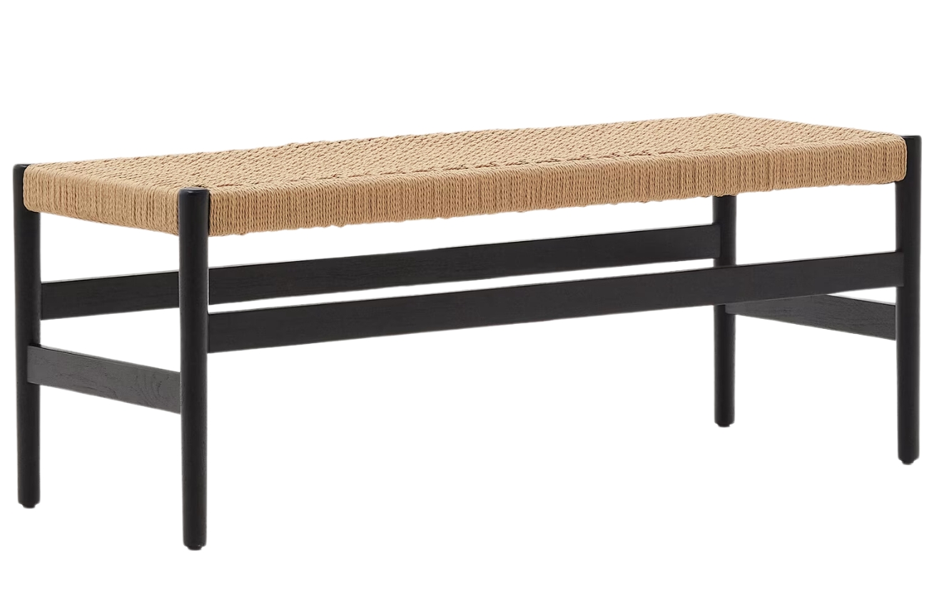 Černá dubová lavice Kave Home Zaide 120 cm Kave Home