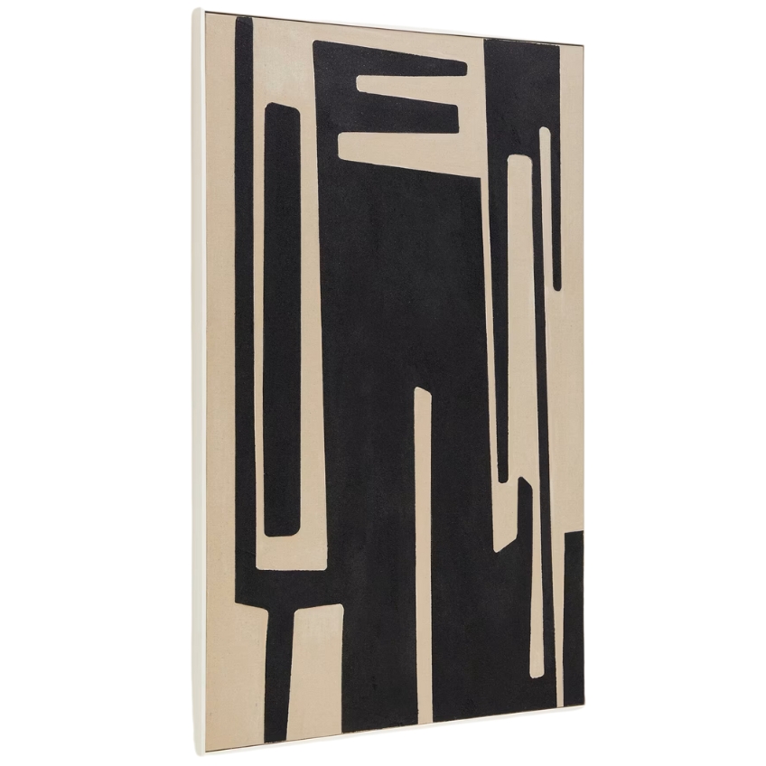 Černobílý abstraktní obraz Kave Home Salmi 140 x 90 cm Kave Home