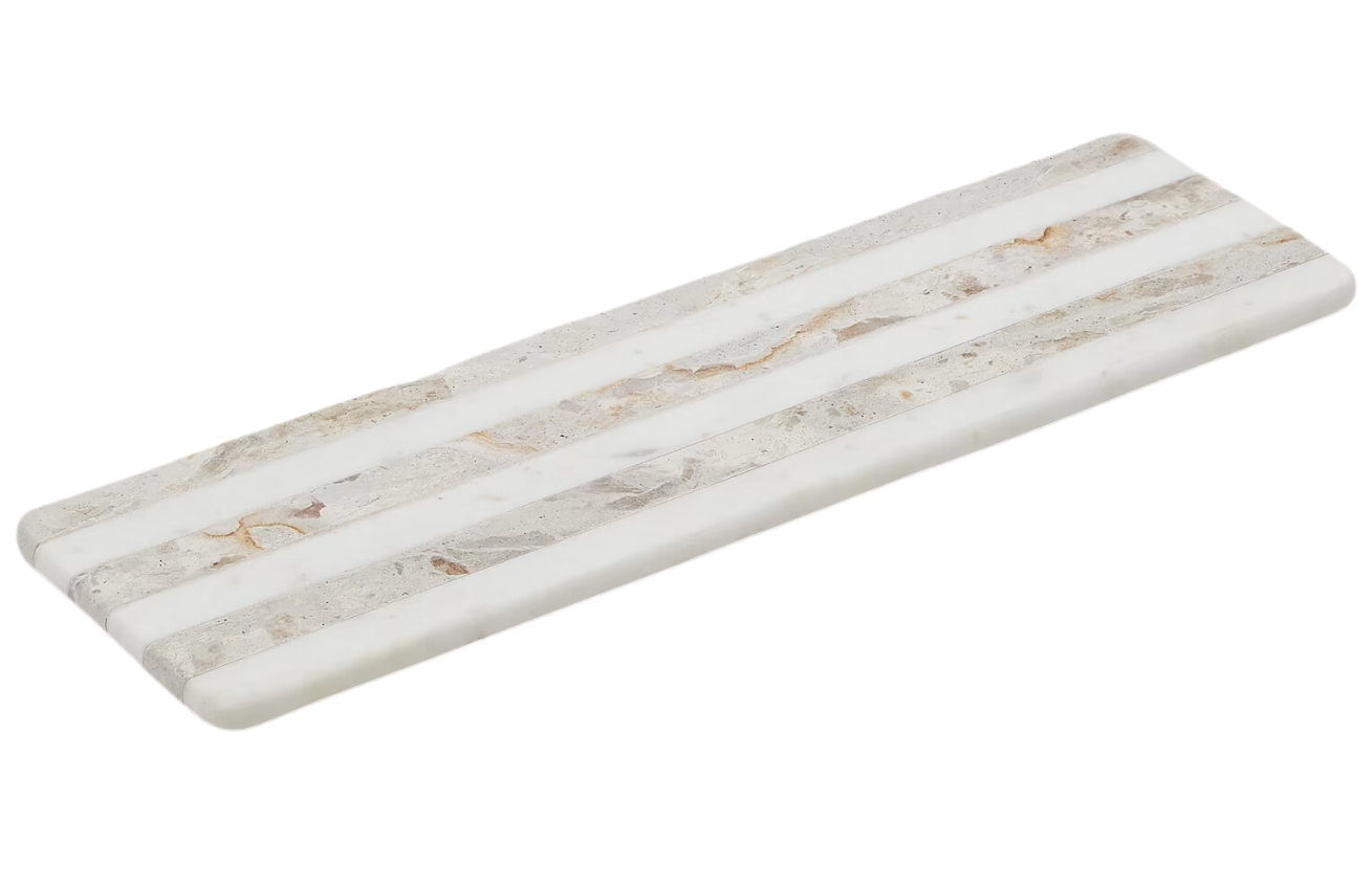 Bílé mramorové servírovací prkénko Kave Home Sylara 53 x 15 cm Kave Home