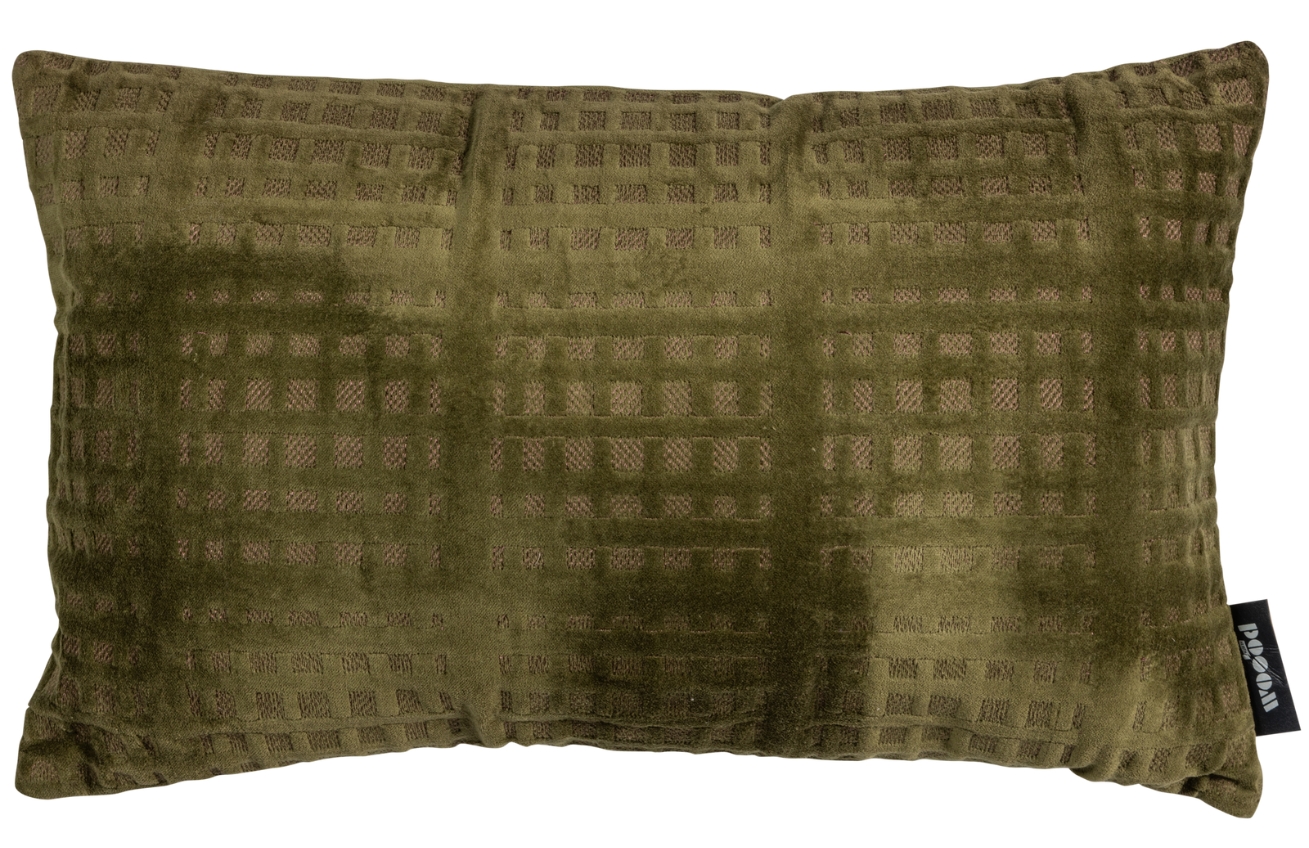 Hoorns Zelený bavlněný polštář Ada 30 x 50 cm Hoorns