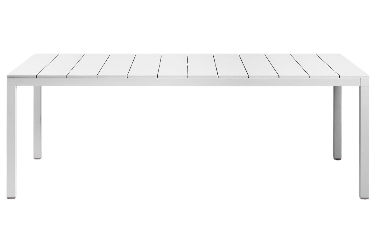 Nardi Bílý hliníkový jídelní zahradní stůl Rio 210 x 85 cm Nardi