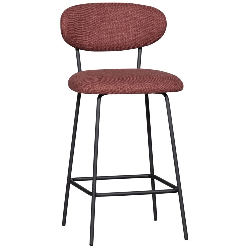 Hoorns Červená čalouněná barová židle Kiel 66 cm Hoorns