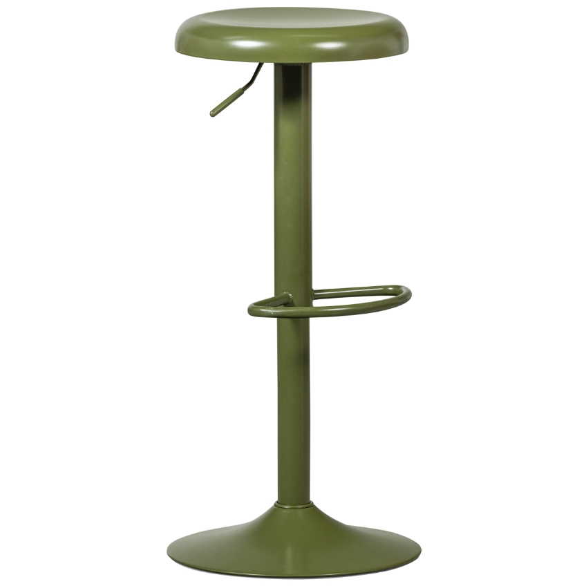 Hoorns Zelená kovová barová židle Newton 61-81 cm Hoorns