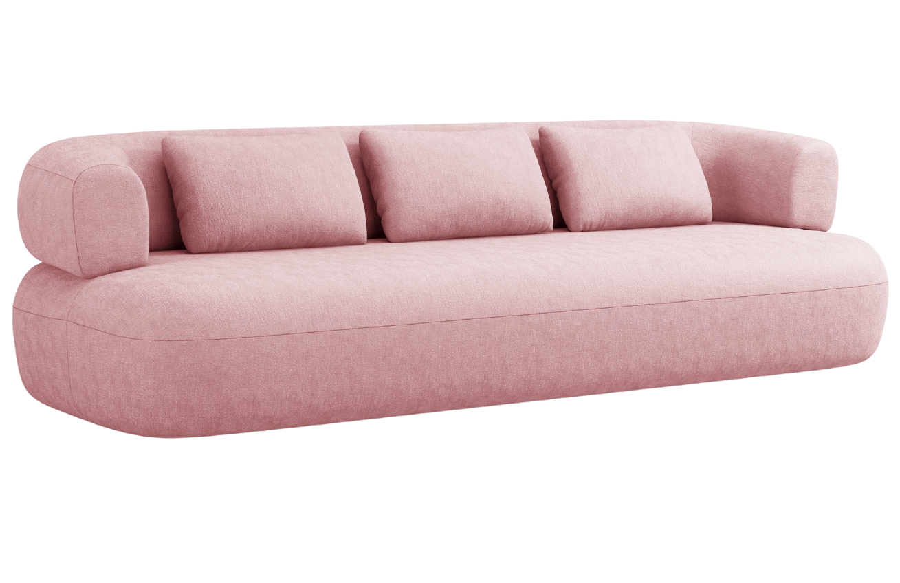 Růžová čalouněná čtyřmístná pohovka Windsor & Co Aldrin 226 cm Windsor & Co