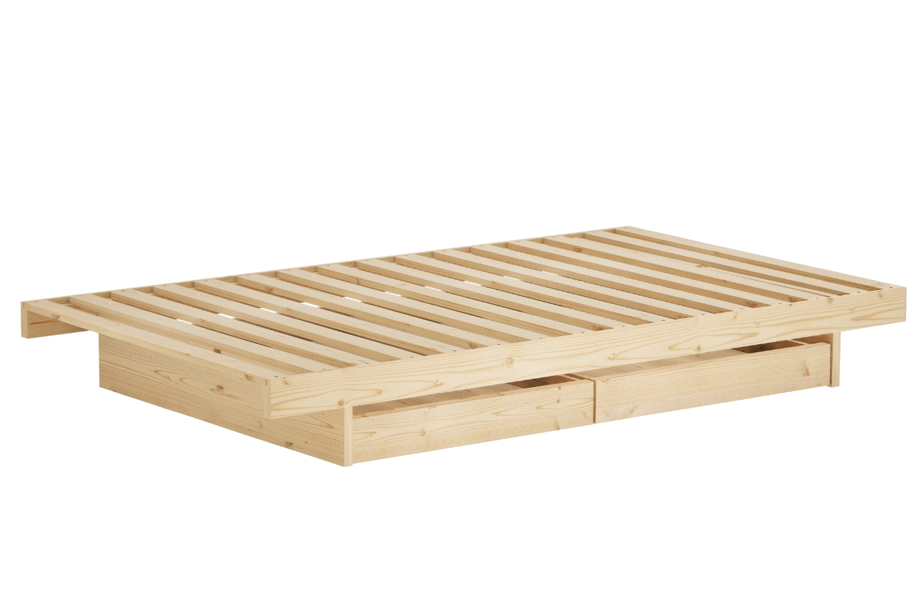 Dřevěná jednolůžková postel Karup Design Kanso 90 x 200 cm s úložným prostorem Karup Design