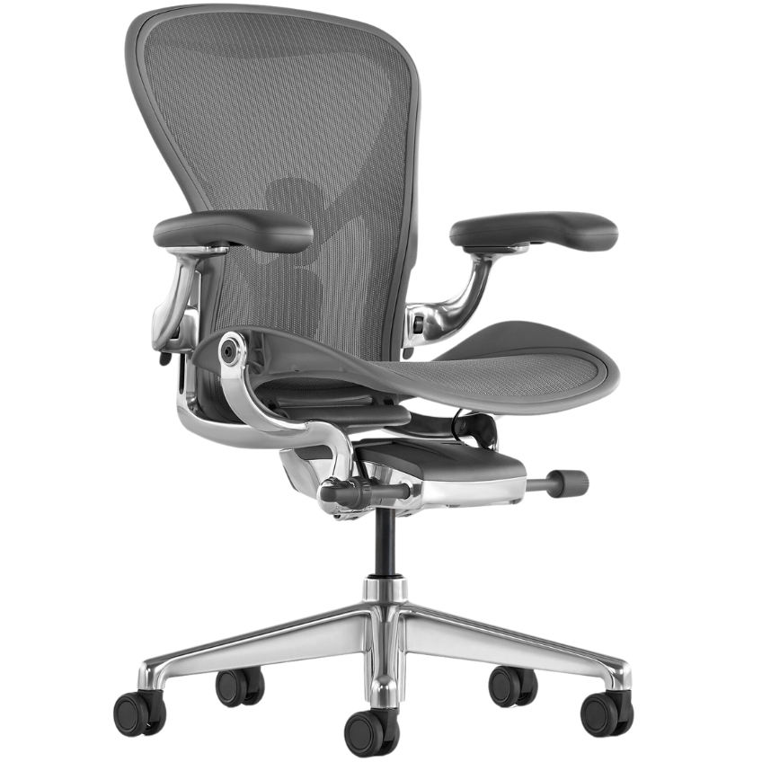 Šedá kancelářská židle Herman Miller Aeron B Exclusive Herman Miller
