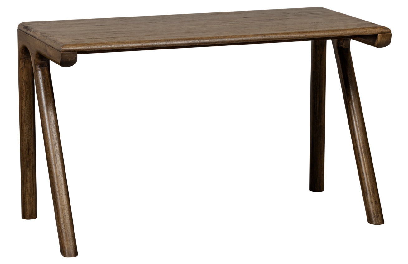 Hoorns Hnědý dřevěný pracovní stůl Tugendhat 130 x 60 cm Hoorns