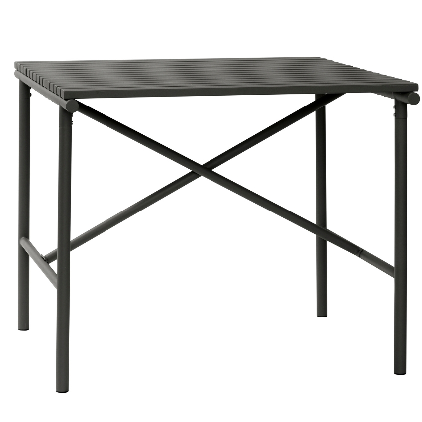 Černý kovový zahradní stůl Hübsch Villa 90 x 90 cm Hübsch