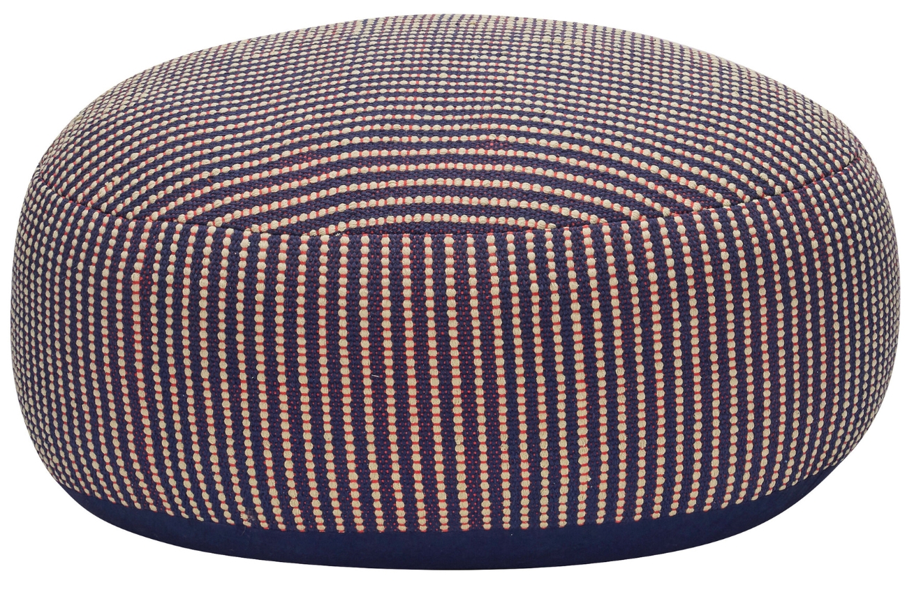 Modrý bavlněný puf Hübsch Mochi 75 cm Hübsch