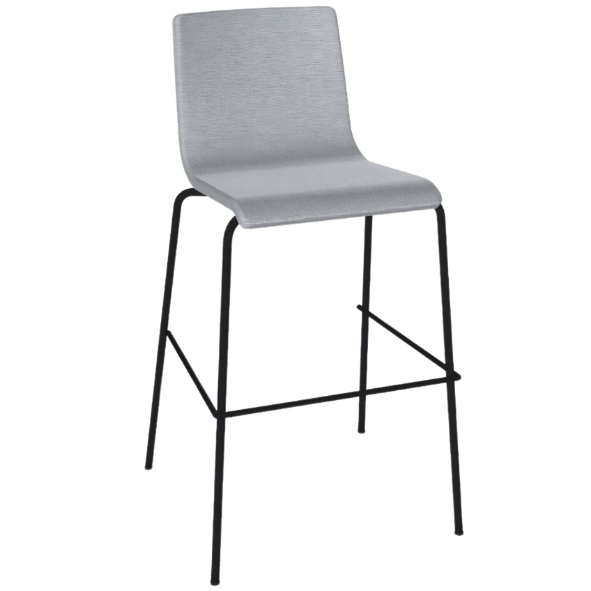 Narbutas Šedá čalouněná barová židle MOON 77 cm Narbutas