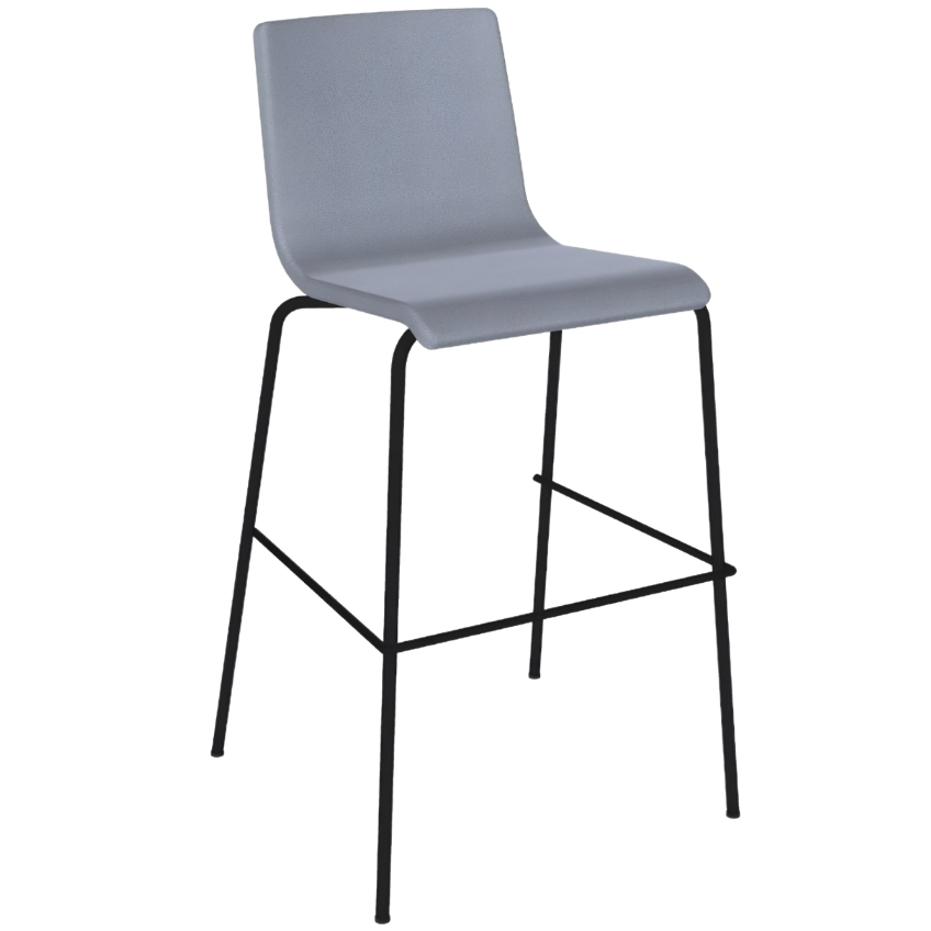 Narbutas Modrošedá čalouněná barová židle MOON 77 cm Narbutas