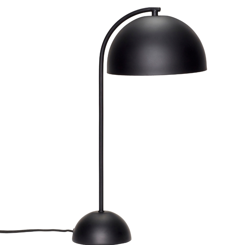Černá kovová stolní lampa Hübsch Form Hübsch