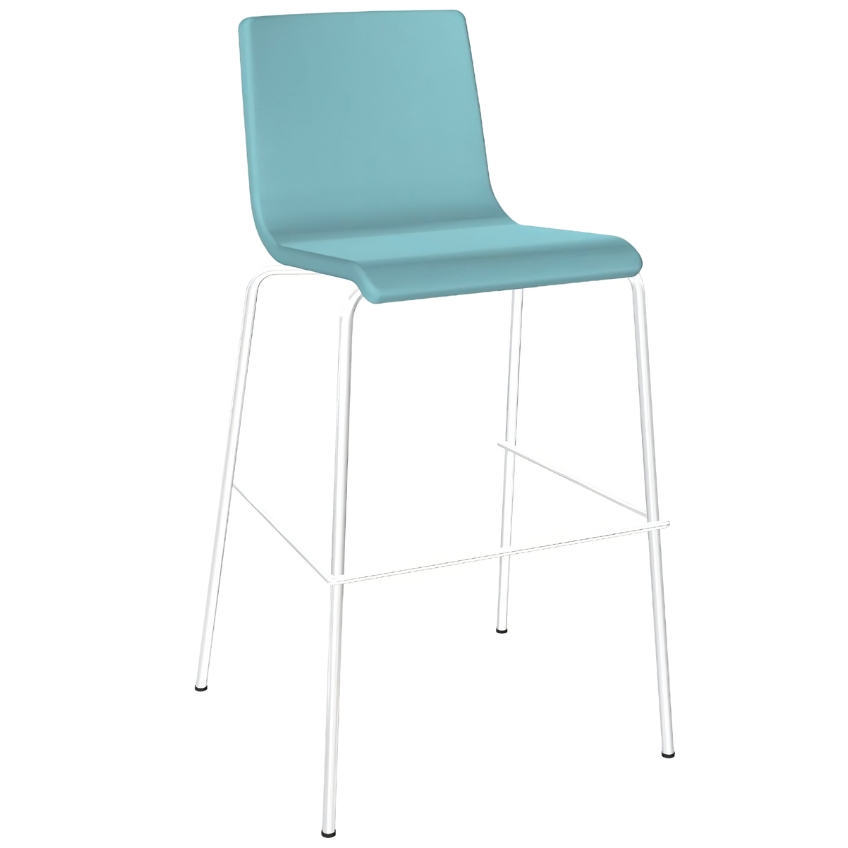 Narbutas Světle modrá čalouněná barová židle MOON 77 cm Narbutas