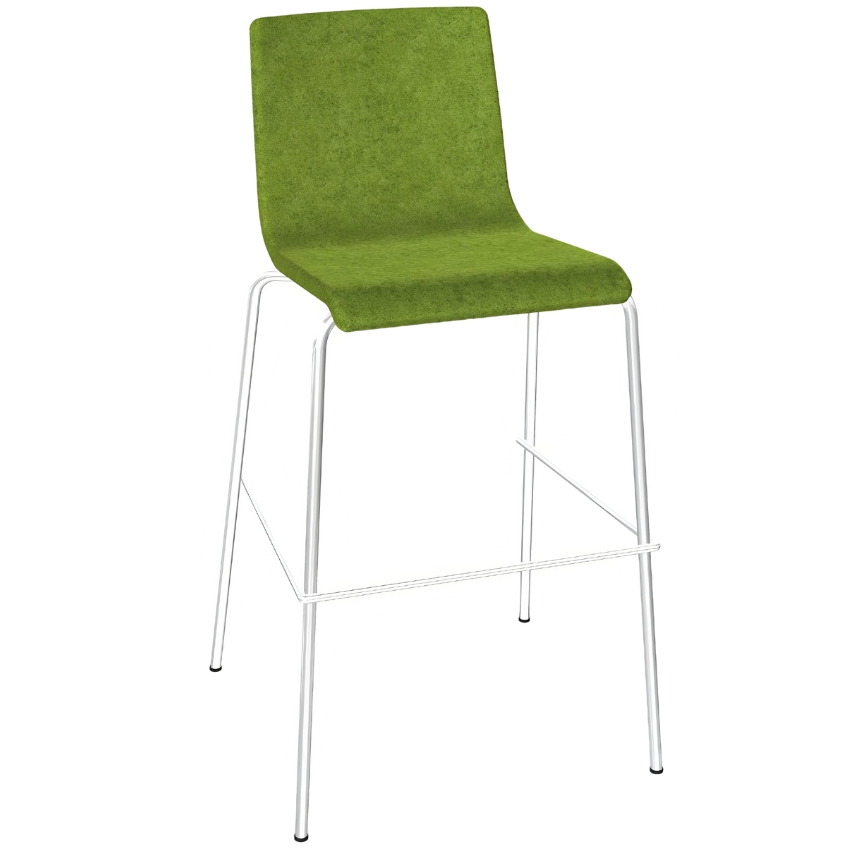 Narbutas Zelená čalouněná barová židle MOON 77 cm Narbutas