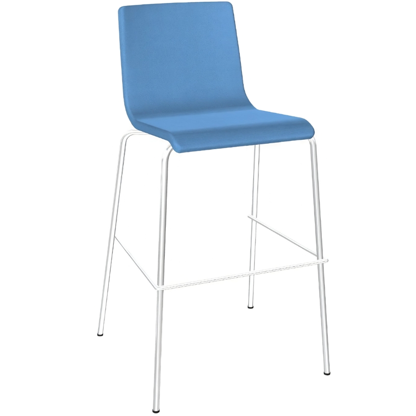 Narbutas Modrá čalouněná barová židle MOON 77 cm Narbutas