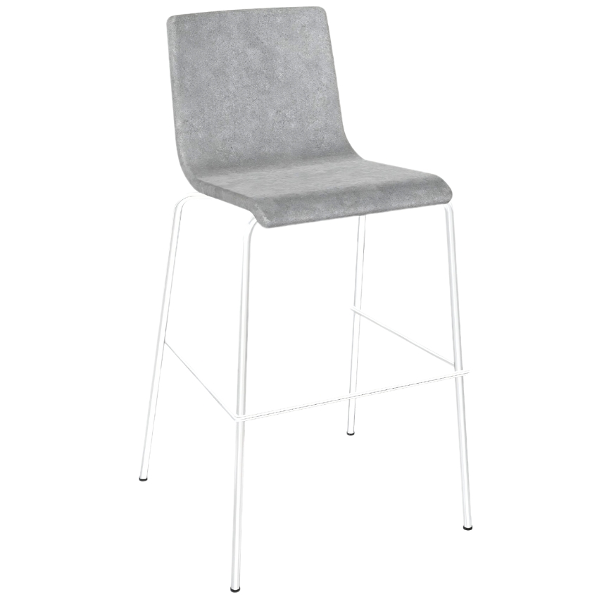 Narbutas Světle šedá čalouněná barová židle MOON 77 cm Narbutas