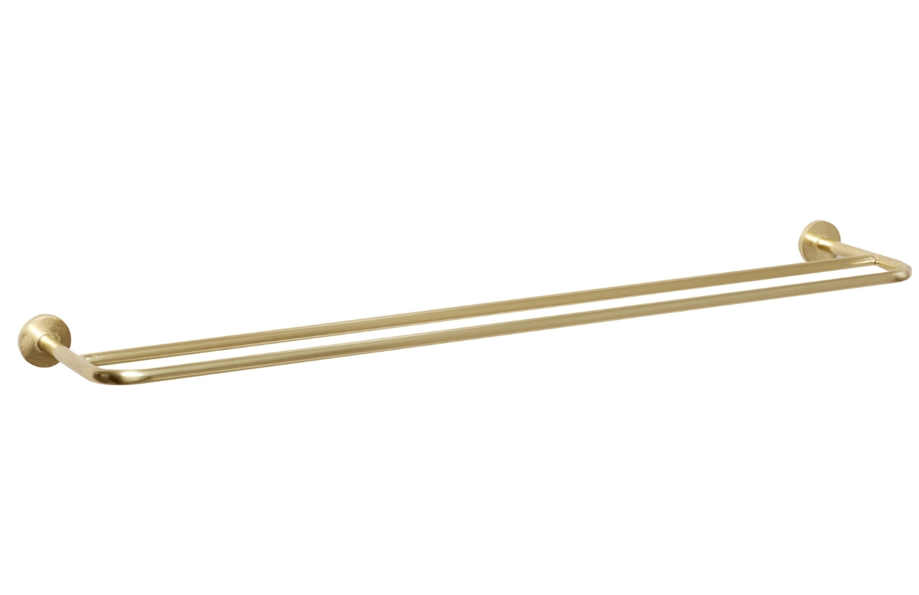 Zlatý kovový držák na ručníky Hübsch Pipe 71 cm Hübsch