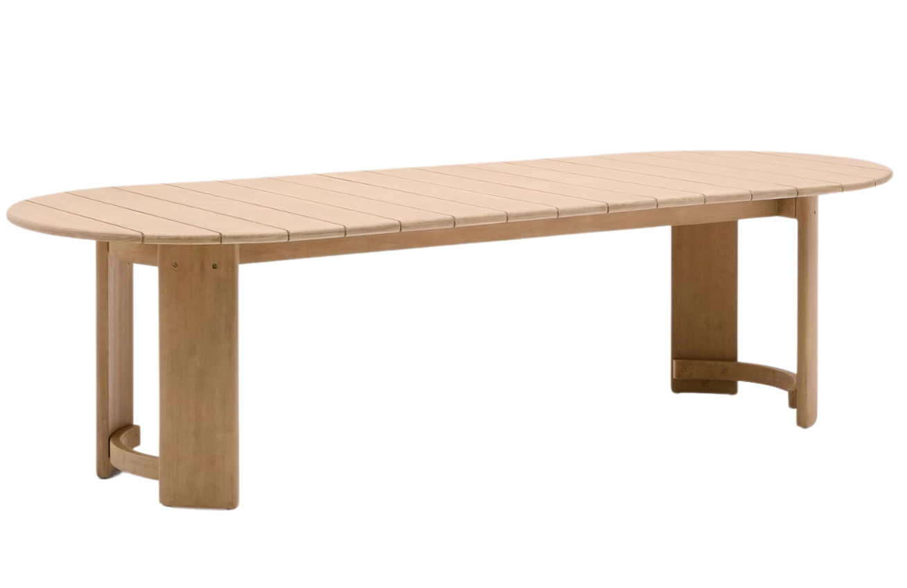 Dřevěný zahradní jídelní stůl Kave Home Xoriguer 280 x 110 cm Kave Home