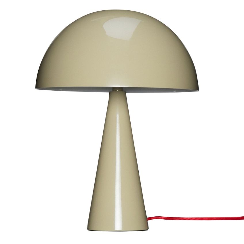 Béžová kovová stolní lampa Hübsch Mush 33 cm Hübsch