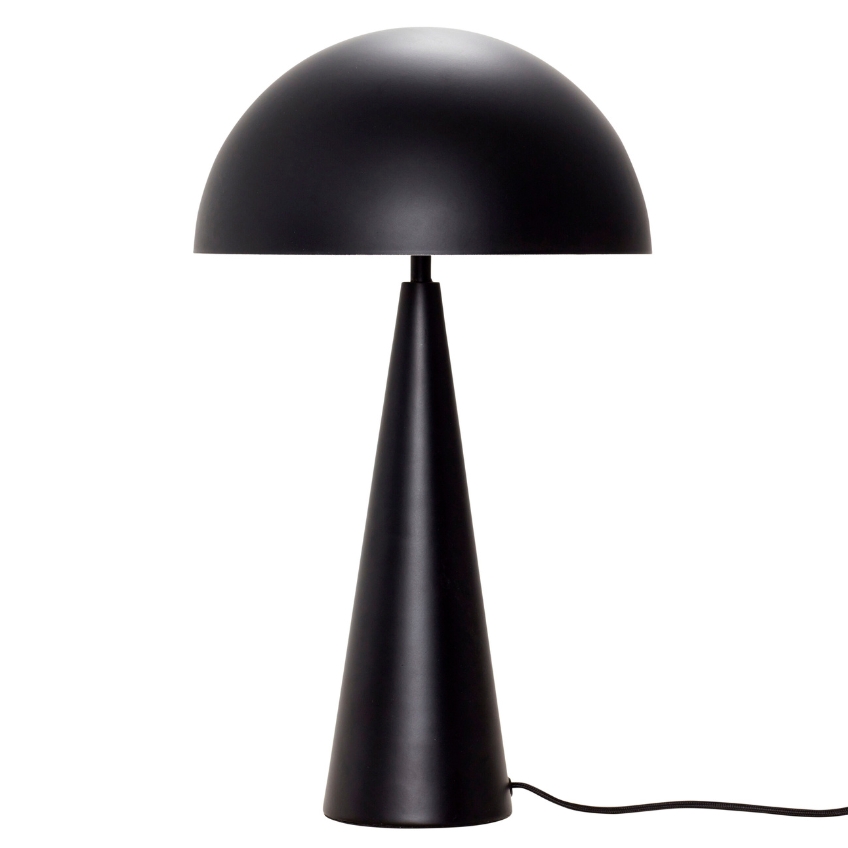 Černá kovová stolní lampa Hübsch Mush 50 cm Hübsch