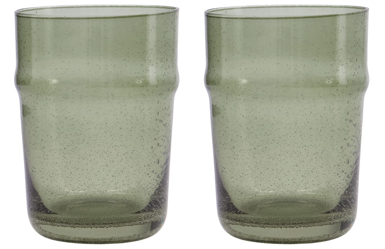 House Doctor Set dvou zelených sklenic Rain 310 ml House Doctor