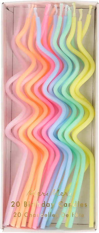 Dortové svíčky v sadě 20 ks Swirly – Meri Meri Meri Meri