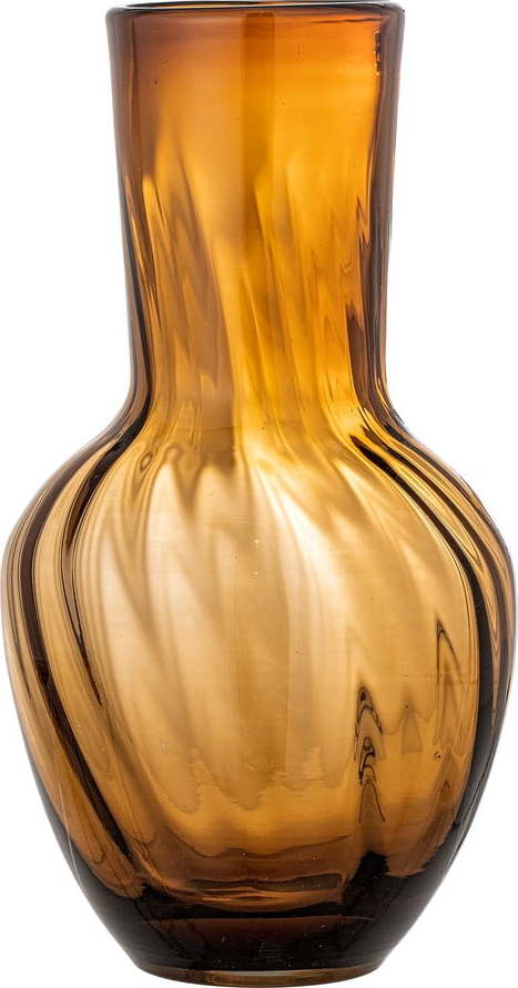 Hnědá skleněná ručně vyrobená váza (výška 27 cm) Saiqa – Bloomingville Bloomingville