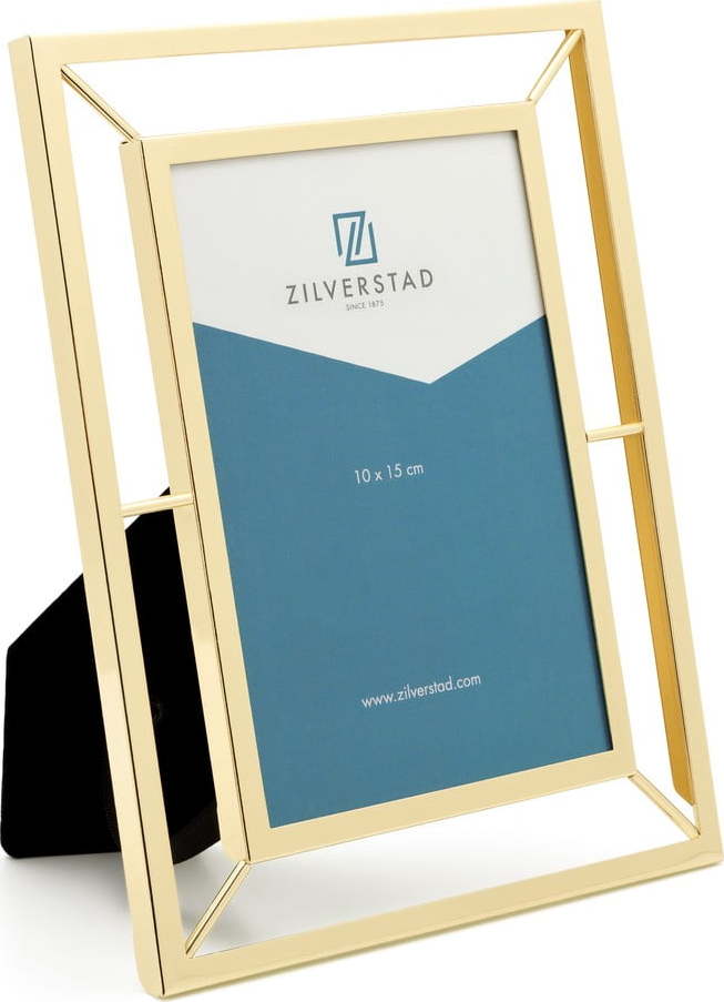 Kovový stojací/na zeď rámeček ve zlaté barvě 10x15 cm Prisma – Zilverstad Zilverstad