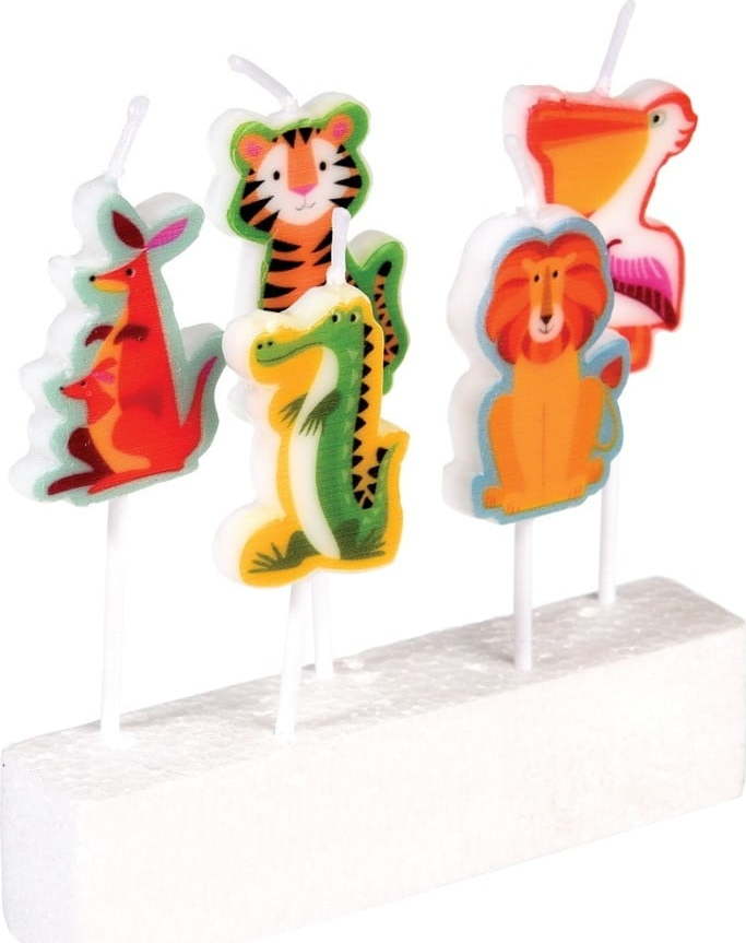 Sada 5 dortových svíček Rex London Colourful Creatures Rex London