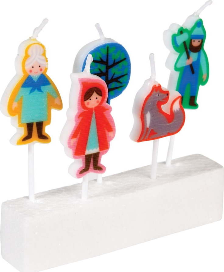 Sada 5 svíček s motivem Červené Karkulky Rex London Red Riding Hood Rex London