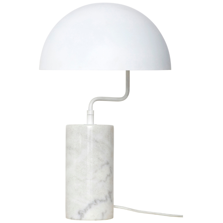 Bílá mramorová stolní lampa Hübsch Poise Hübsch