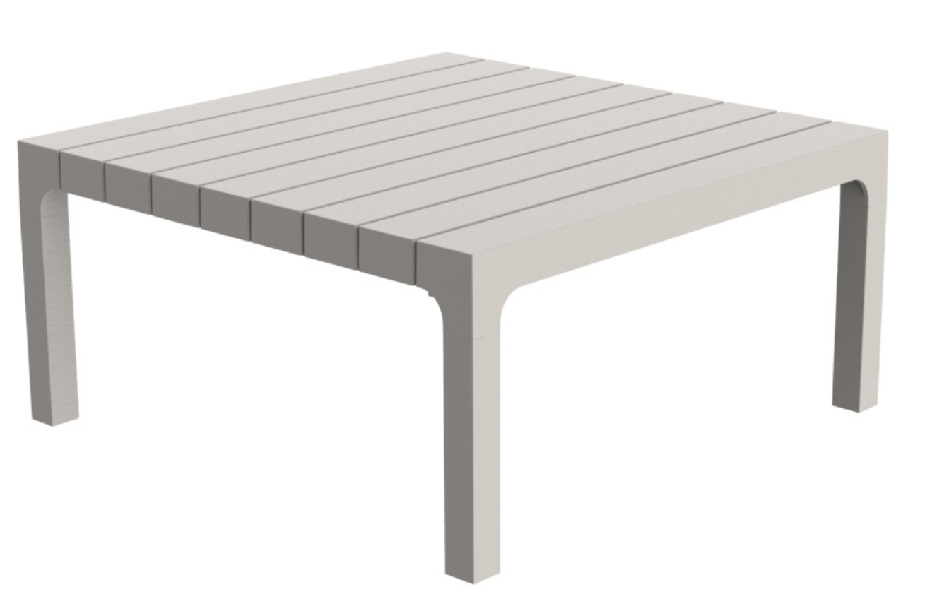 VONDOM Béžový plastový zahradní stolek SPRITZ 59 x 59 cm VONDOM