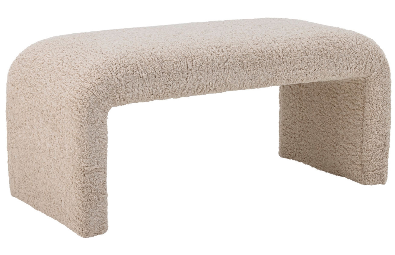 Béžová čalouněná lavice Bloomingville Bobbie 100 cm Bloomingville
