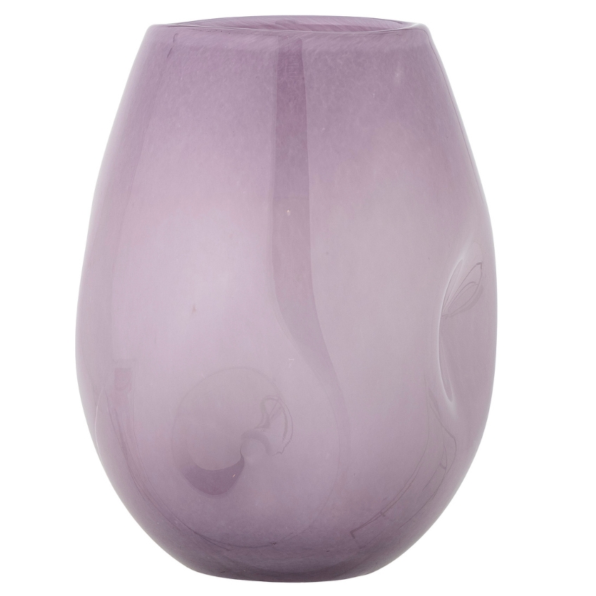 Fialová skleněná váza Bloomingville Lilac 22 cm Bloomingville