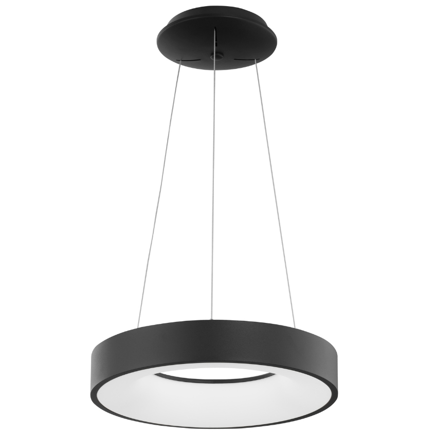 Černé závěsné LED světlo Nova Luce Rando Thin 38 cm Nova Luce