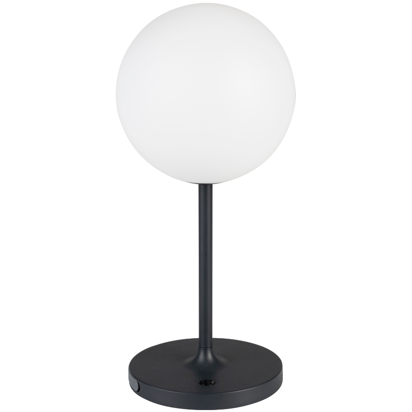 White Label Tmavě modrá kovová stolní lampa WLL HUB White Label