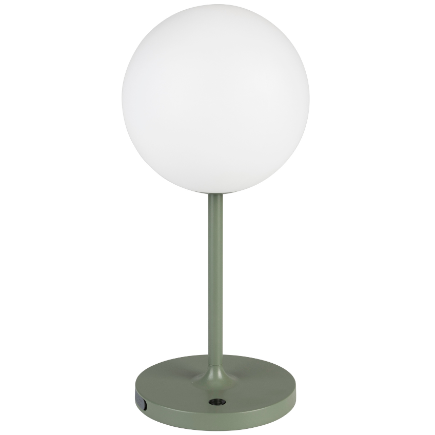 White Label Zelená kovová stolní lampa WLL HUB White Label