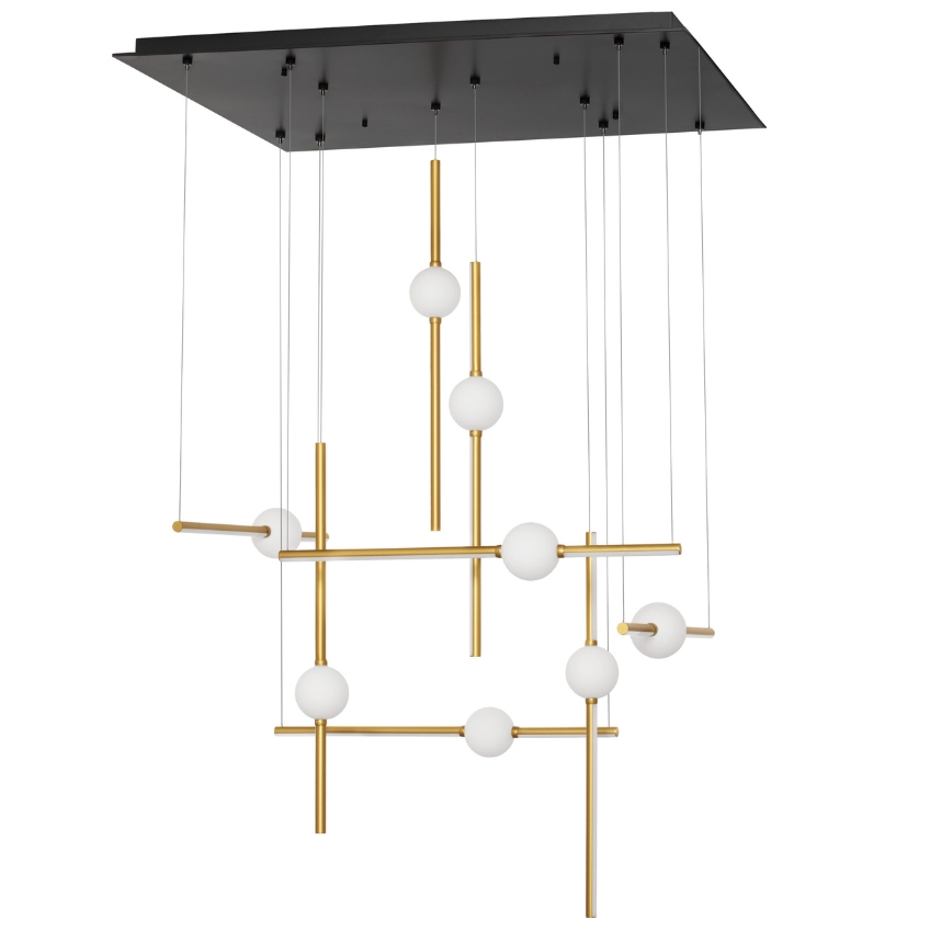 Zlaté závěsné LED světlo Nova Luce Acrobat 106 cm Nova Luce