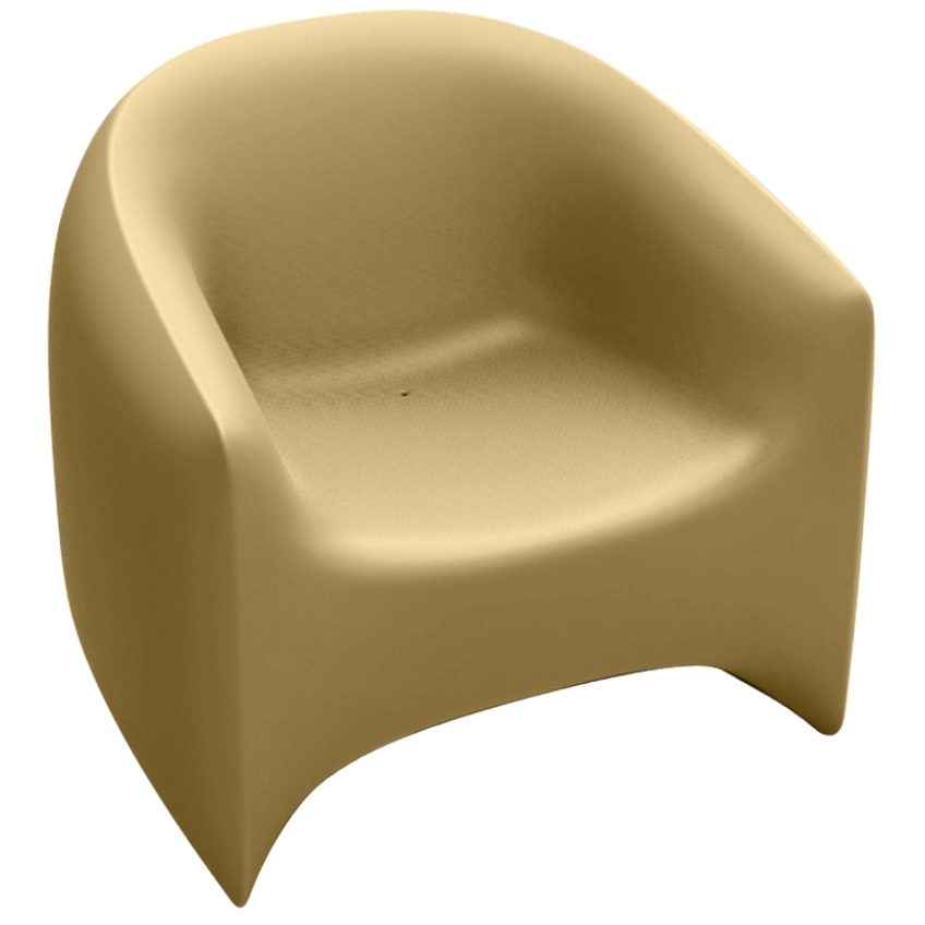 VONDOM Matně béžové plastové zahradní lounge křeslo BLOW VONDOM