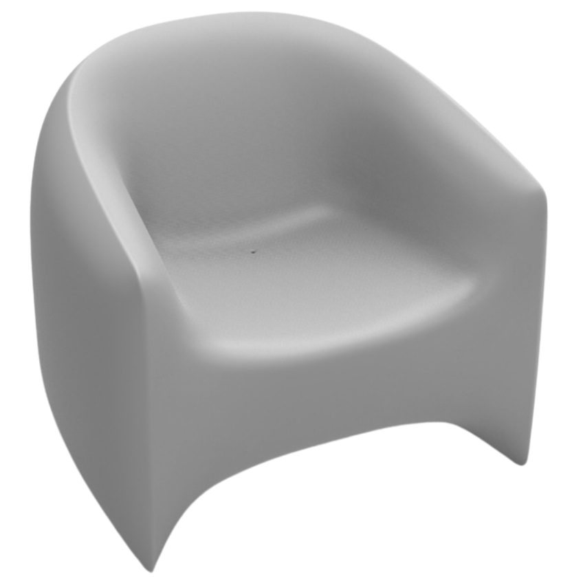 VONDOM Matně šedé plastové zahradní lounge křeslo BLOW VONDOM