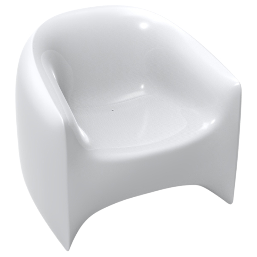 VONDOM Bílé plastové zahradní lounge křeslo BLOW VONDOM