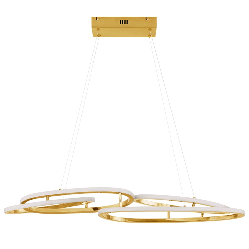 Zlaté kovové závěsné LED světlo Nova Luce Nudos 90 cm Nova Luce