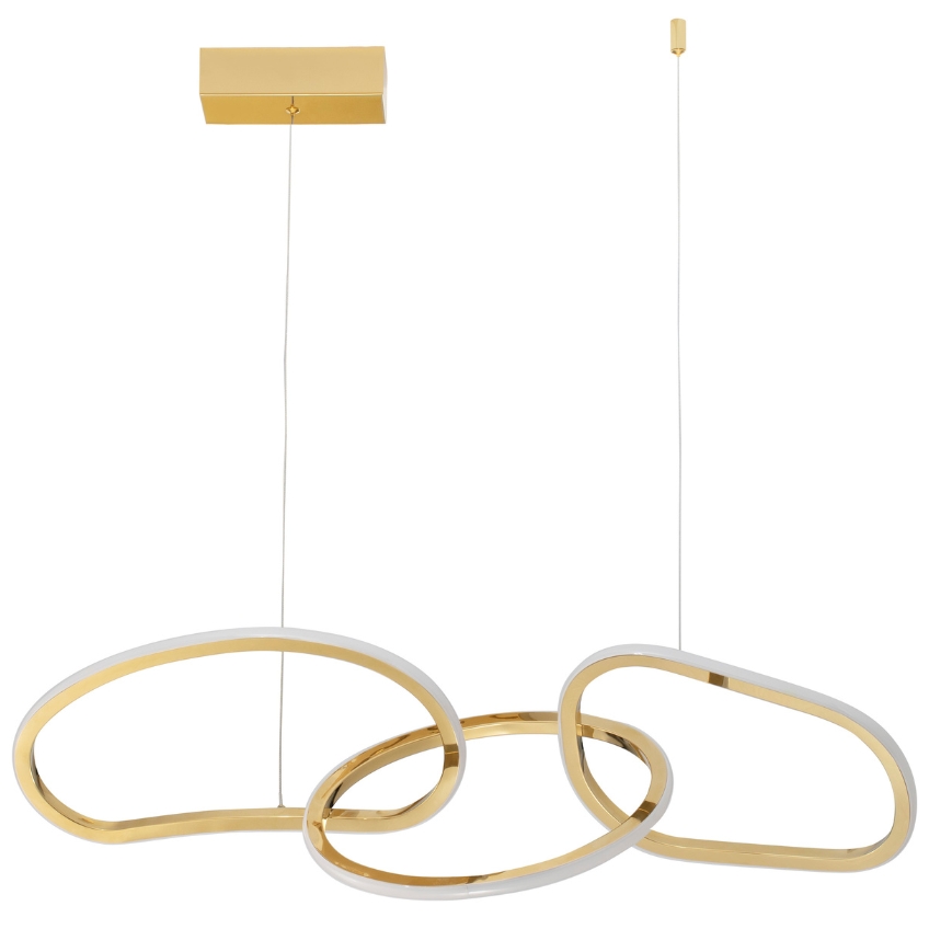 Zlaté kovové závěsné LED světlo Nova Luce Girish 82 cm Nova Luce